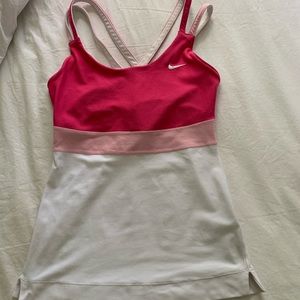 Dark and light pink Nike workout top